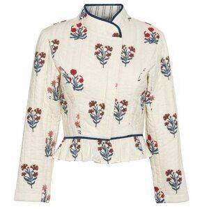 EUC Daydress Quilted Biker Jacket Ottoman Flower Size S